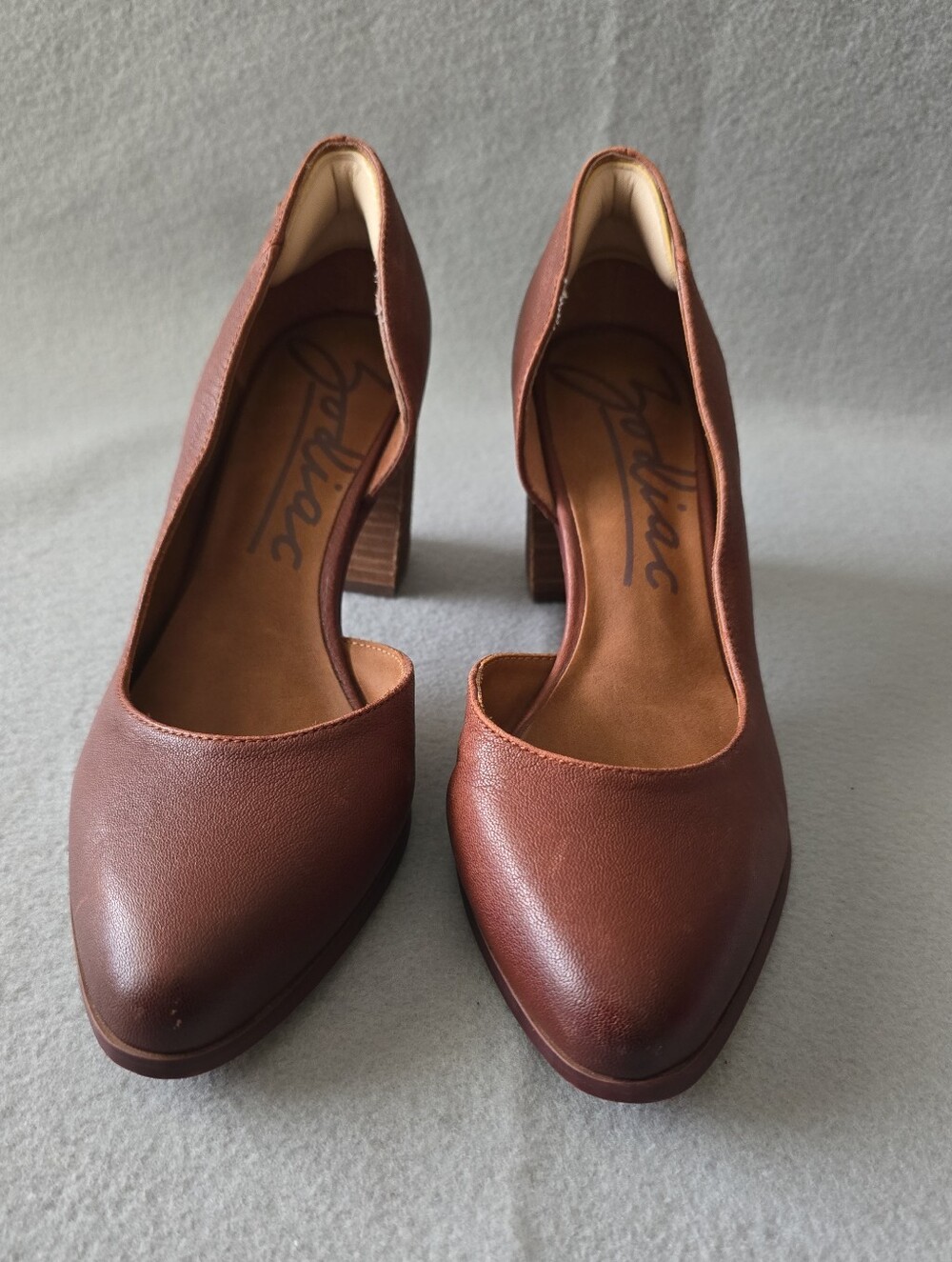 Zodiac Brown Pointed-Toe Block Heel 3in Pumps Women's 9 Business Office Comfort